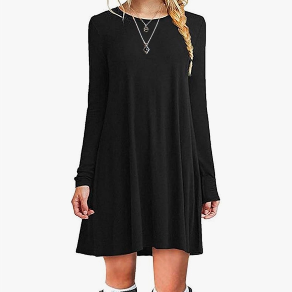 Elegant Black Long Sleeve Dress